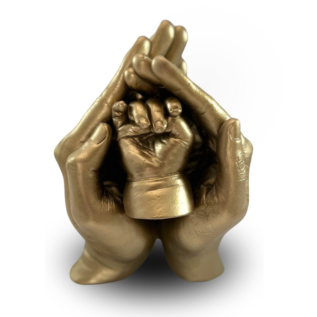 Freestanding 3 Person Handclasp Sculpture