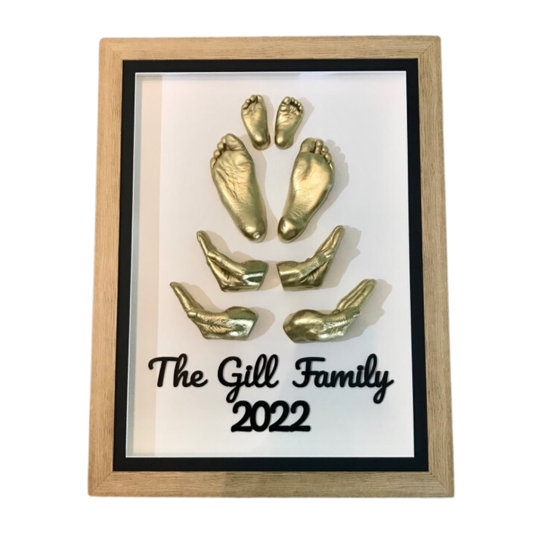 3d framed family set of casts