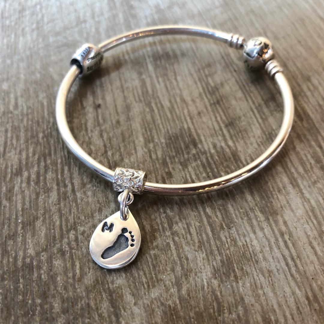 Hand or Footprint Bracelet Charm
