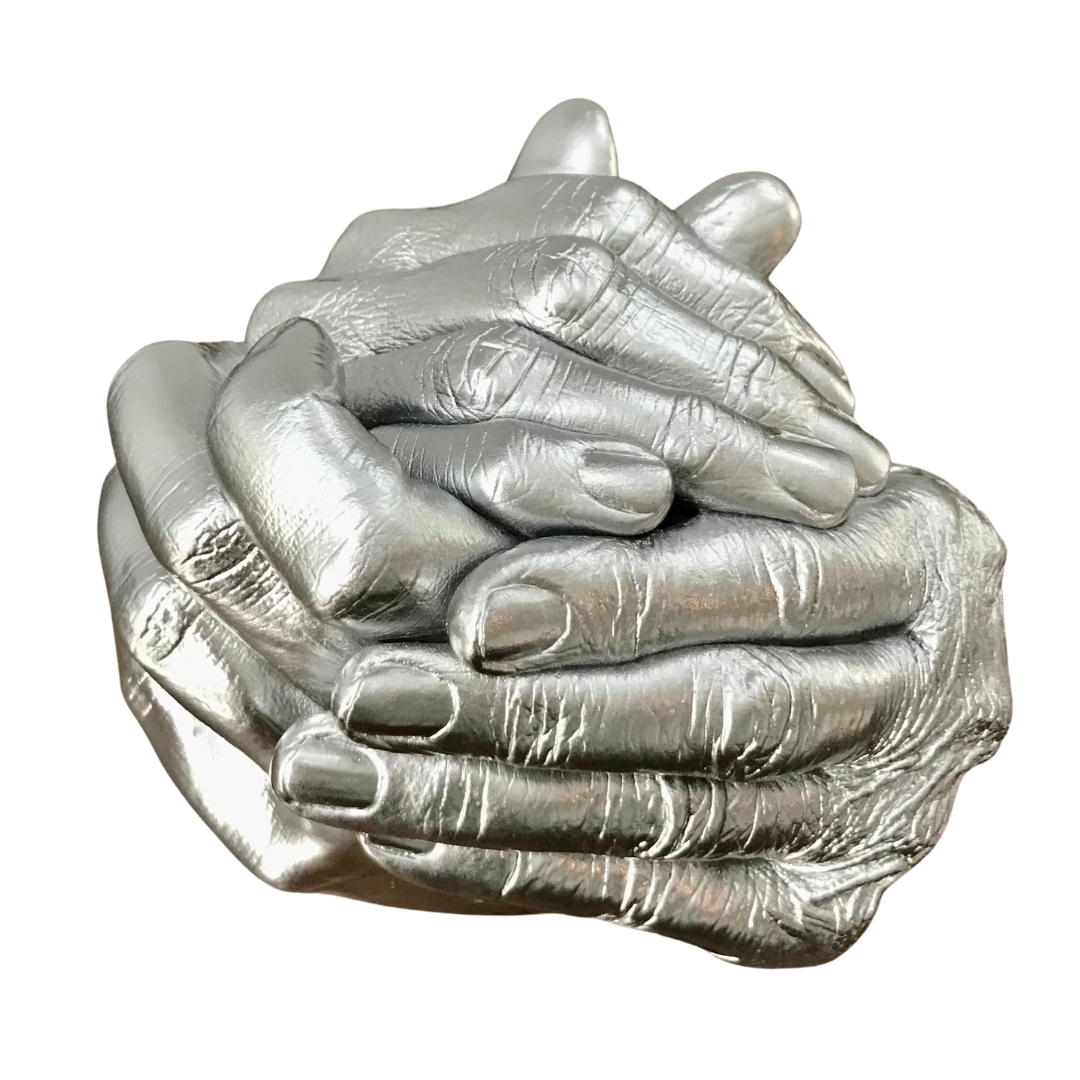 Freestanding 3 Person Handclasp Sculpture