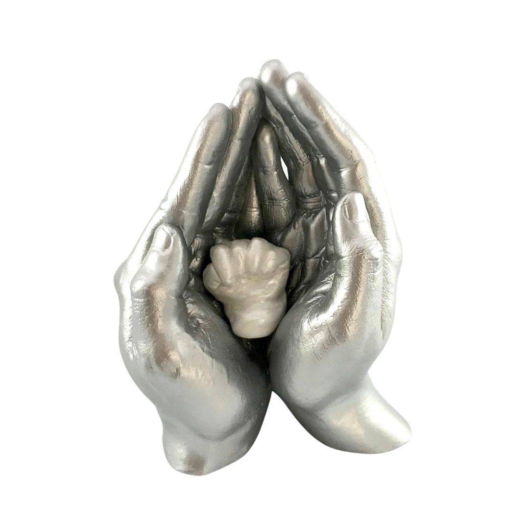 Freestanding 3 Person Handclasp Sculpture