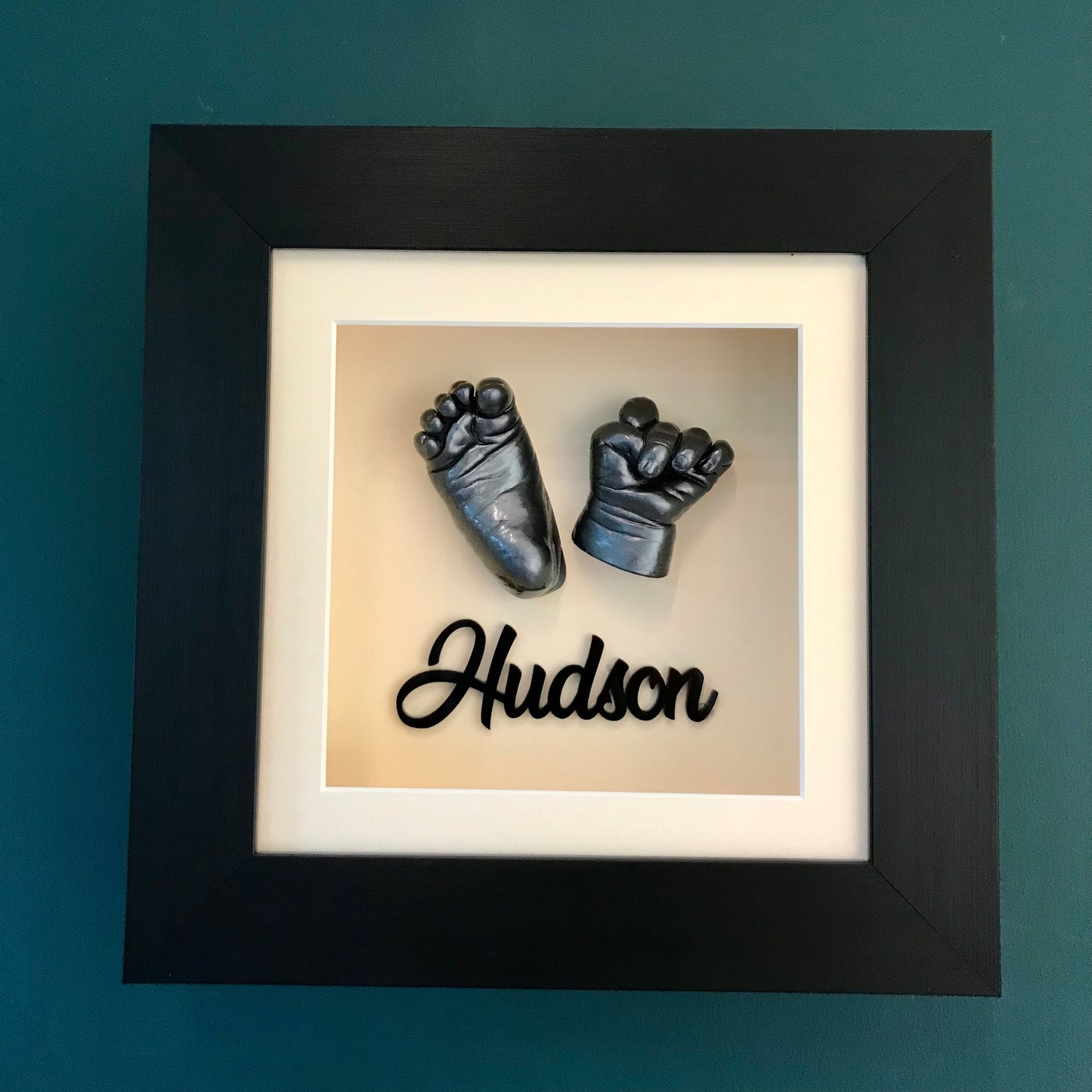 3D Framed Hand & Foot Casts & Acrylic Name
