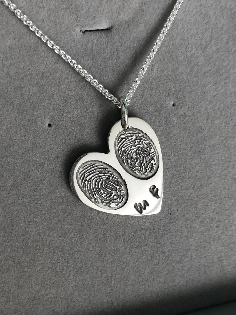 Medium Fingerprint Necklace With 1 or 2 Prints